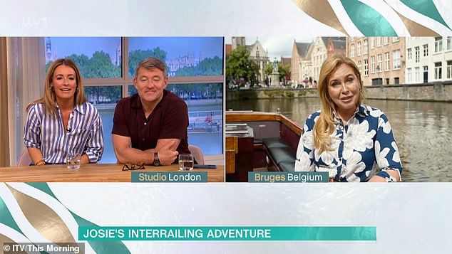 Josie Gibson left Ben Shephard speechless after she made a sexual innuendo on the show (Ben pictured with co-host Cat Deeley)