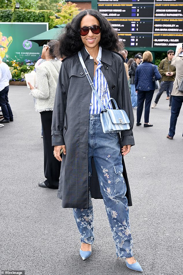 Fashion editor Chioma Nnadi attends day eight of the Wimbledon Tennis Championships in London