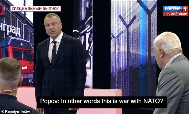 Yevgeny Popov raged against American plans to deploy SM-6 surface-to-air and Tomahawk cruise missiles in his latest attack on NATO