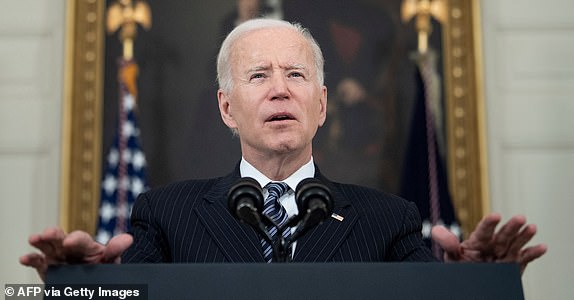 (FILES) US President Joe Biden delivers remarks on a vaccination update from the State Dining Room at The White House, on April 6, 2021 in Washington, DC. Joe Biden on July 21, 2024 dropped out of the US presidential election and endorsed Vice President Kamala Harris as the Democratic Party's new nominee, in a stunning move that upends an already extraordinary 2024 race for the White House. Biden, 81, said he was acting in the "best interest of my party and the country" by bowing to weeks of pressure after a disastrous June debate against Donald Trump stoked worries about his age and mental fitness. (Photo by Brendan Smialowski / AFP) (Photo by BRENDAN SMIALOWSKI/AFP via Getty Images)