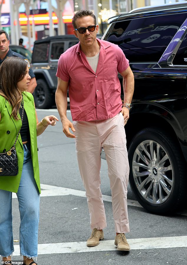 Reynolds is seen at Good Morning America in New York City on Monday