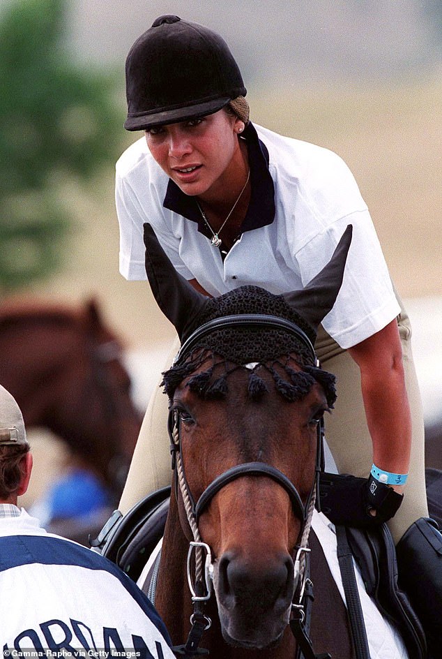 Like Anne and Zara, Princess Haya bint al Hussein of Jordan has a passion for horses. The princess competed in showjumping at the 2000 Sydney Olympics and was the flagbearer for her country at the opening ceremony