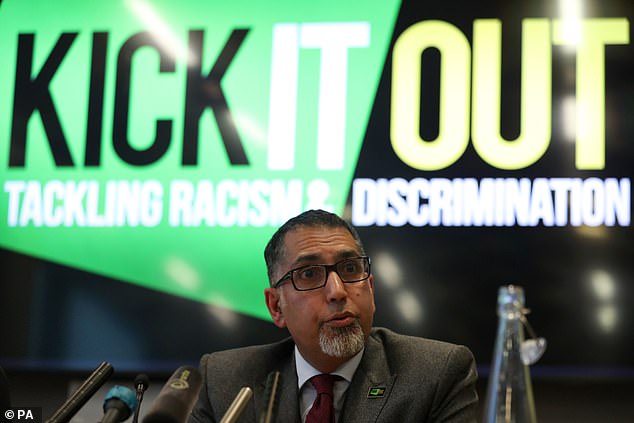 Kick It Out chair Sanjay Bhandari (above) believes the new figures - which show sexism is on the rise in English football - highlight 'the seriousness of football's discrimination problem'