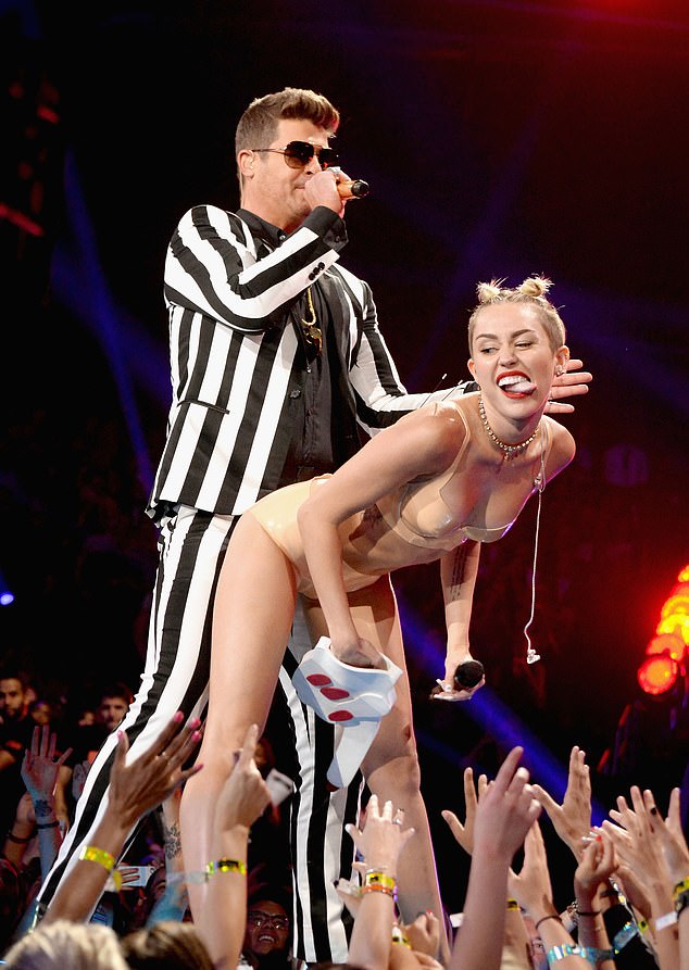 Miley showed off her wild side while performing her 2013 song We Can't Stop at the VMAs that year