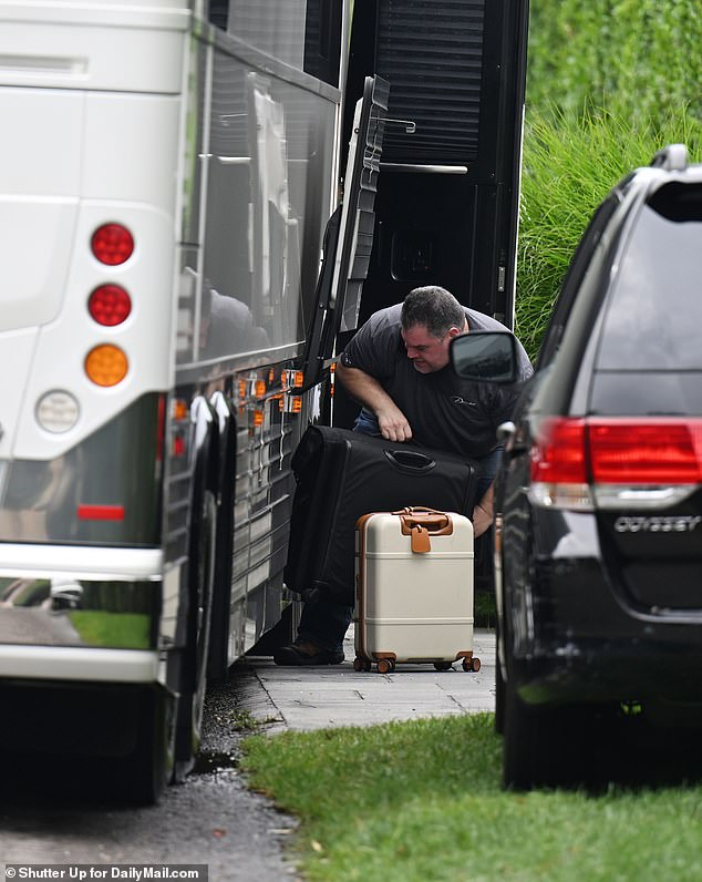 Luggage was seen being loaded into the RV