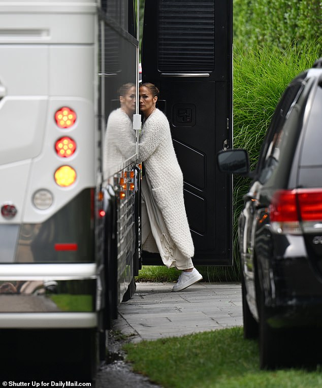 Jennifer Lopez was seen heading out on a road trip with her kids in the Hamptons on Thursday - after celebrating her 55th birthday without husband Ben Affleck