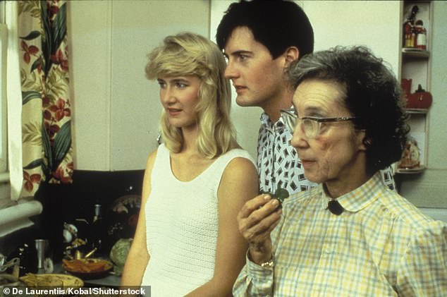 But Dern faced an immediate roadblock after she requested a leave of absence from the head of UCLA's film department so she could shoot Blue Velvet ¿ and he shot it down; seen in Blue Velvet (1986) with co-stars Kyle Maclachlan and Frances Bay