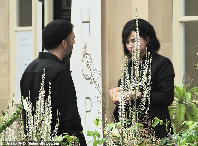 Jenna Coleman and her boyfriend Jamie Childs were spotted hard at work on The Sandman series two on Thursday in Chesterfield, as they prepare to welcome their first child