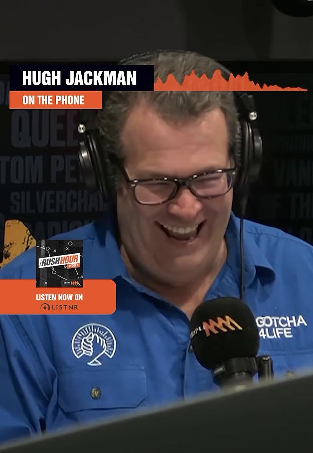 Hugh hilariously surprised his best friend of 50 years Gus Worland (pictured) during a call-in live on his Triple M and LiSTNR radio show The Rush Hour on Friday