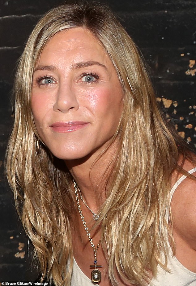 Aniston had a very youthful glow as she wore light makeup