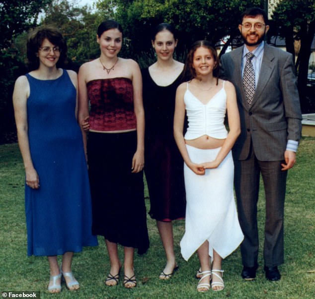 Firerose (second left) is the middle child of three daughters to Debbie and Stephen Scholem