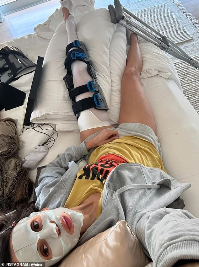 The actress lost control of her dirt bike doing a wheelie and was thrown off but is slowly recovering and updating fans on her progress (pictured June 2)