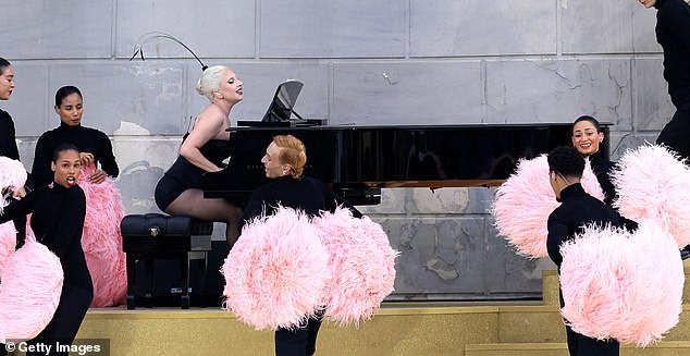 The talented star also took to the piano