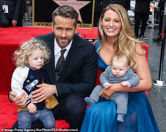 Ryan and Blake seen with two of their children in Hollywood