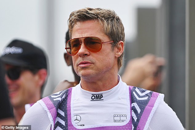 Brad Pitt looked pensive whilst at Formula One in Sweden on Friday amid his ongoing drama with Angelina Jolie