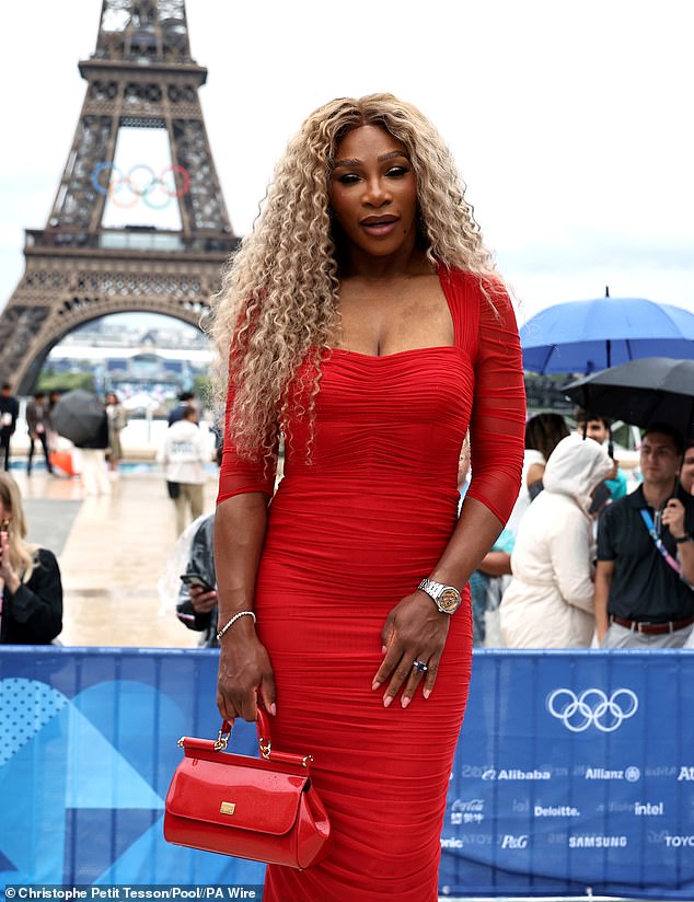 Tennis champion Serena Williams arrives at the Opening Ceremony