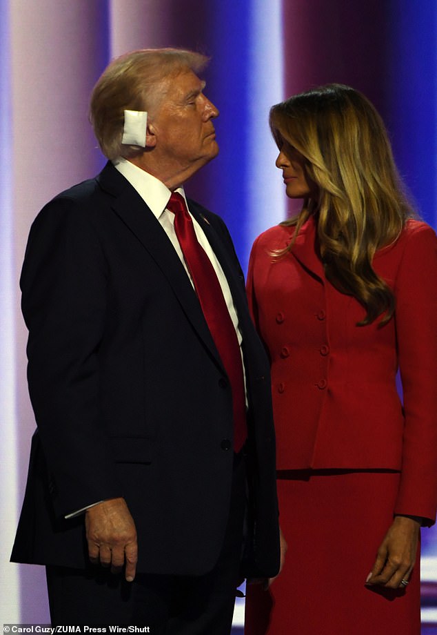 Trump accepts the nomination for President at the Fiserv Forum during the Republican National Convention