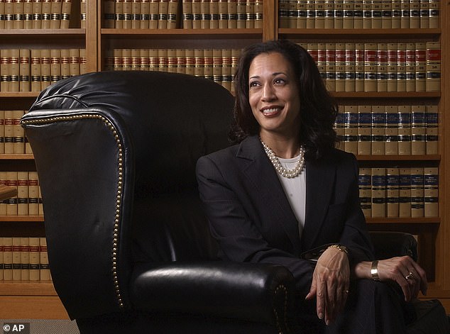 San Francisco district attorney Kamala Harris poses for a portrait in San Francisco, June 18, 2004.