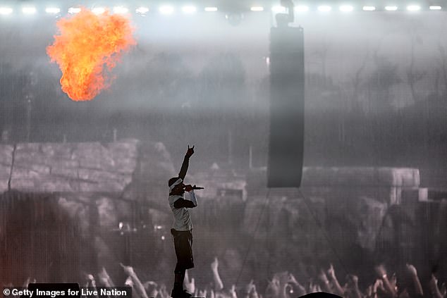 The musician, 33, performed at Milan’s outdoor La Maura Hippodrome as part of his Utopia: Circus Maximus tour - with striking pictures and video showing thousands of fans surrounding the stage