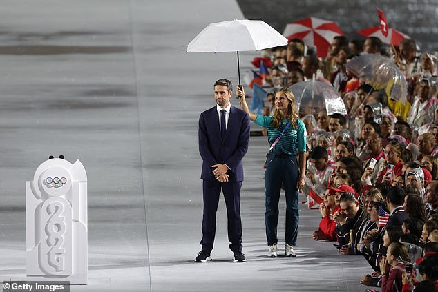 Tony Estanguet, President of Paris 2024 looks on during the opening ceremony of the Olympic Games Paris 2024