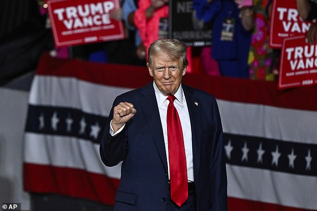 Trump is up by one per cent in Wisconsin, but his leads in key states have been erased since Joe Biden dropped out and Kamala became his likely replacement