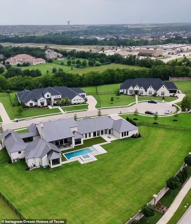 Currently under contract and last listed at $3,795,000, this 6 bedroom, 7 bathroom home in Celina, Texas is 6800 square feet. It was built this year and features a  pool, spa and five-car garage