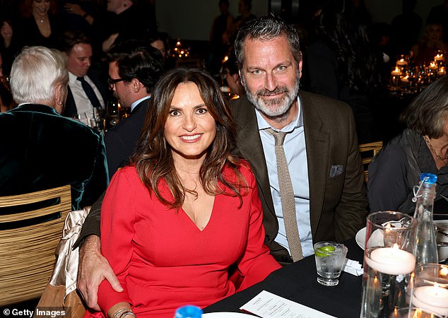 Mariska Hargitay said she 'minimized' the rape over the years before she had a 'reckoning and realization: 'My husband Peter (Hermann) remembers me saying, “I mean, it wasn’t rape.” Then things started shifting in me (pictured October with Hermann)