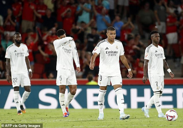 Madrid's dejected stars can't believe it as they realise they've dropped points on matchday one