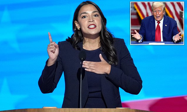 Fired-up AOC tells chanting Democratic convention why she would be 'happy' to be a