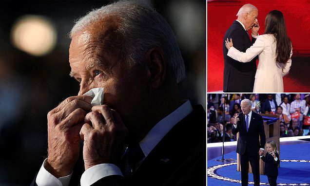 Emotional Joe Biden cries then mangles his words during swan song speech that is bumped