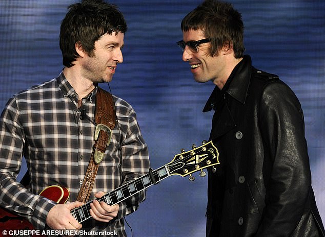 Oasis has been promised a payday of £50 million to reform and embark on a global tour (pictured together 2008)