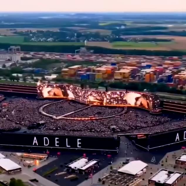 The singer's purpose-built pop-up stadium will become the world's first portable stadium when she completes her European leg of her tour in Germany