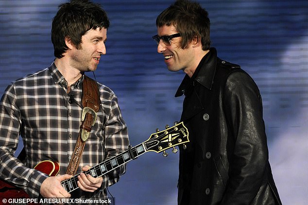 Liam and Noel Gallagher on the 'Che Tempo Che FA' TV programme in Milan in 2008