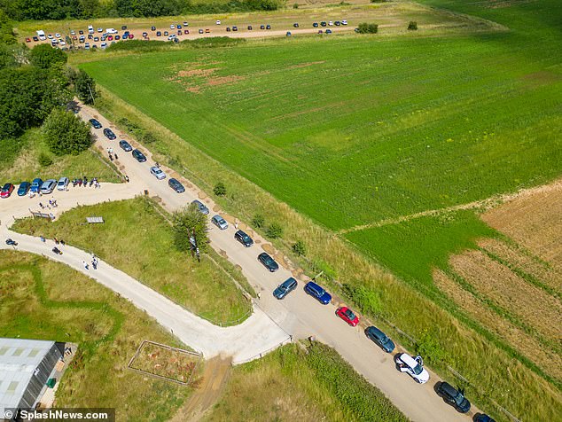 Pictures from July show vehicles left dumped at the side of the road, with the site's car parks having overflowed