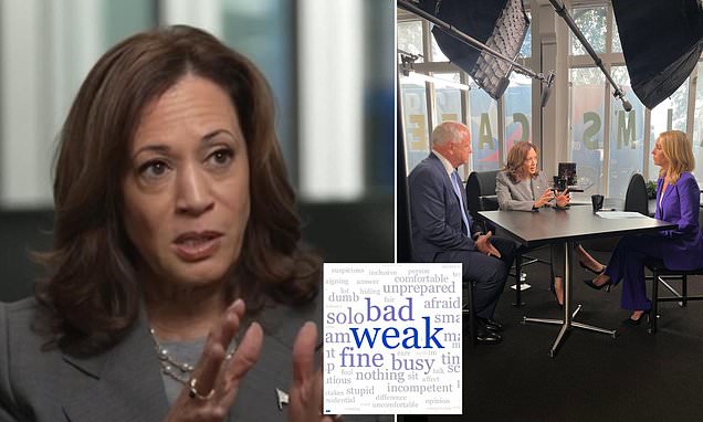 Viewers say Harris looked WEAK for appearing alongside running mate in CNN interview