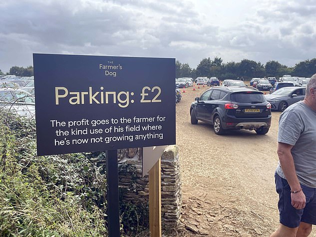 The deal Clarkson has struck sees himself and the field's owners - Edward and Patricia Walker - both earn an attractive kick-back by also pocketing equal half shares of every £2 parking fee charged to every car