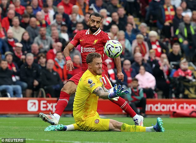 He has scored in Liverpool's opening two wins against Ipswich Town and Brentford