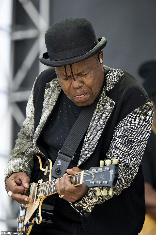 Tito began a solo career in 2003 performing as a blues musician - releasing two albums, Tito Time in 2016 and Under Your Spell in 2021 - pictured August 31 2024 in Inglewood, California