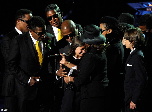 Tito is pictured with brothers Marlon, Jermaine and Randy, and sister Janet Jackson with Michael's kids Paris and Prince at the pop icon's memorial series in 2009