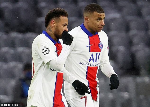 Neymar (left) has reportedly warned Real Madrid's Brazilian stars about playing with Kylian Mbappe (right)