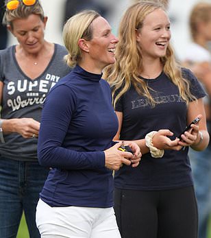 Savannah Phillips, 13, joins her aunt Zara Tindall and sister Isla at Blenheim Horse