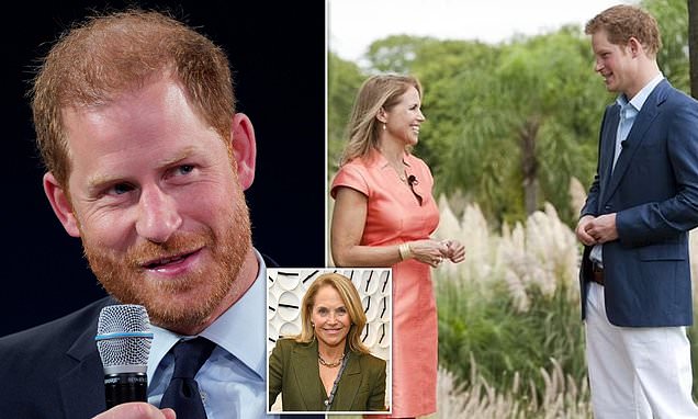 Prince Harry set for an awkward reunion with TV host Katie Couric who said he 'stunk of