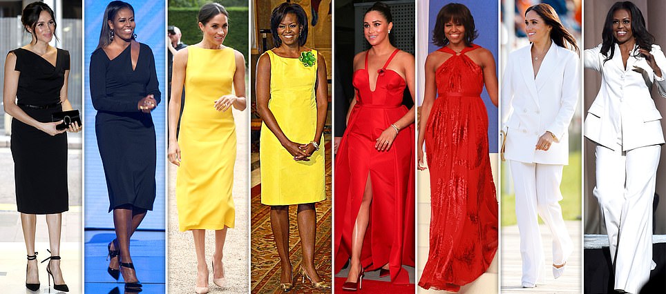 Is Michelle Obama Meghan Markle's muse? Duchess appears to mirror her fashion choices -