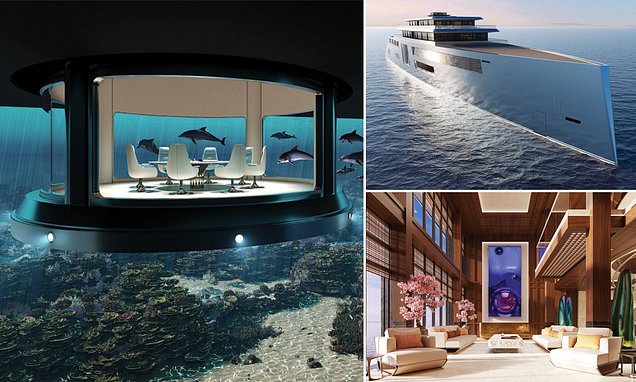 James Bond, eat your heart out! Incredible 454ft-megayacht has an underwater dining room,