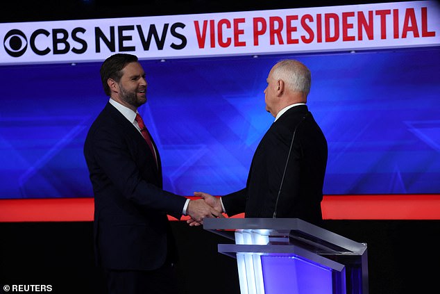 JD Vance showed a 'smooth, charming confidence' at his vice presidential debate with 'human and flawed' Tim Walz, a body language expert said