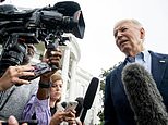 US President Joe Biden speaks to the media prior to departing on Marine One from the South Lawn of the White House in Washington, DC, on October 3, 2024, as he travels to Florida and Georgia to view damage from Hurricane Helene.