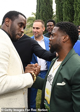 A source told DailyMail.com: 'Kevin is on edge and does not say anything so it has been extremely tense' (pictured at the 2020 Roc Nation Brunch)