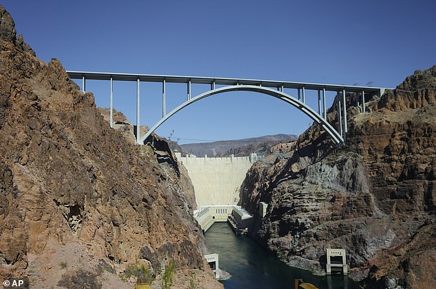 This Oct. 2, 2012 file photo shows The Hoover Dam and Mike O'Callaghan-Pat Tillman Memorial Bridge from the heliport in Boulder City, Nev