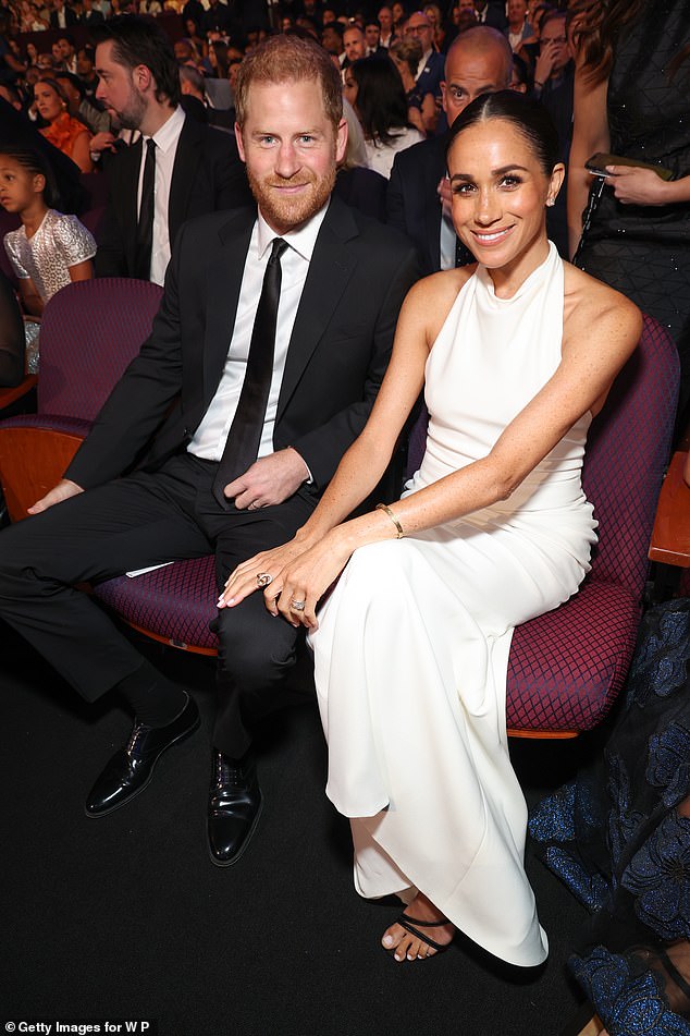 Prince Harry and Meghan at the ESPY Awards at Dolby Theatre in Hollywood on July 11, 2024