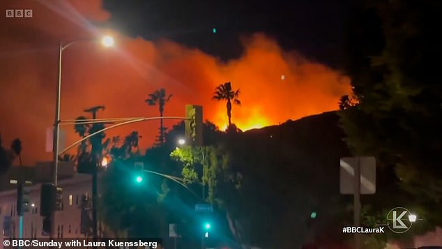 More than 12,000 homes have been razed to the ground and 37,000 acres of land destroyed as the raging inferno continues to sweep across the southern California city